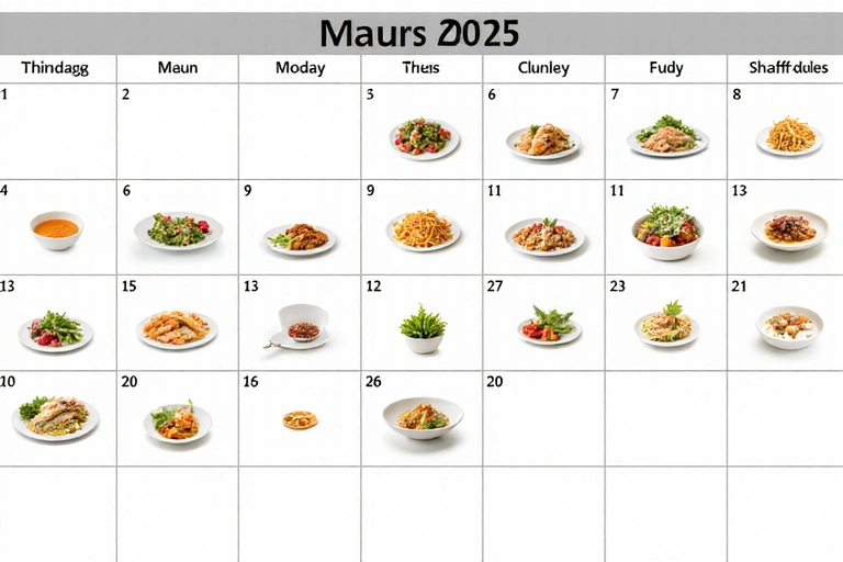 Kalender mit flexiblen Essenszeiten