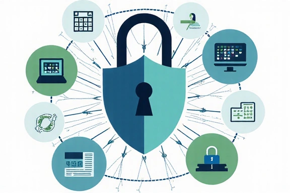 Datenschutz-Symbole: Schloss und Schild